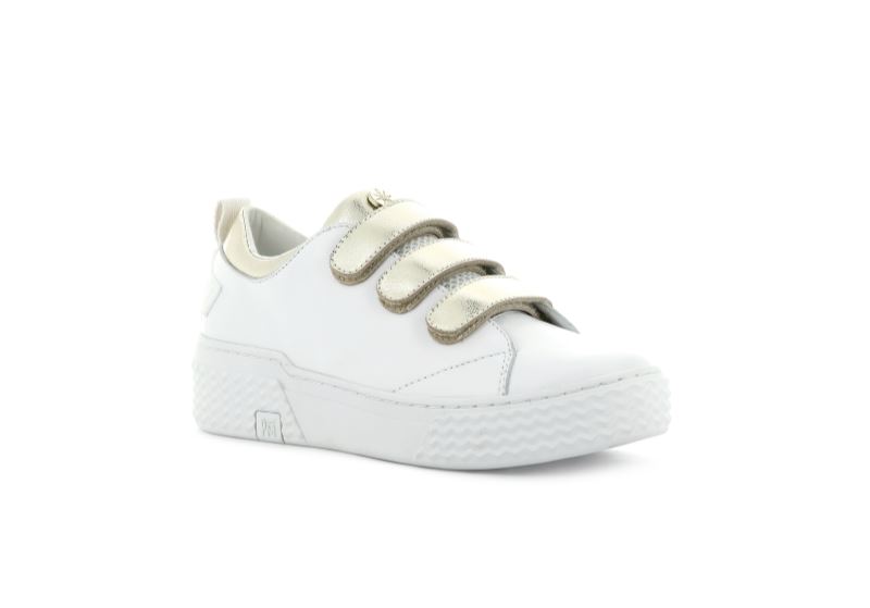 Palladium Ego 02 Lea Sneakers Dame Hvide Guld | DK-264839