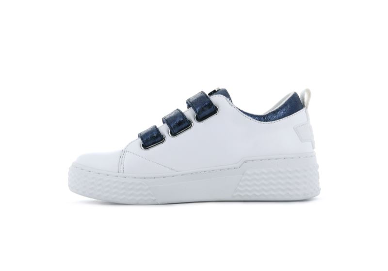 Palladium Ego 02 Lea Sneakers Dame Hvide Blå | DK-879009