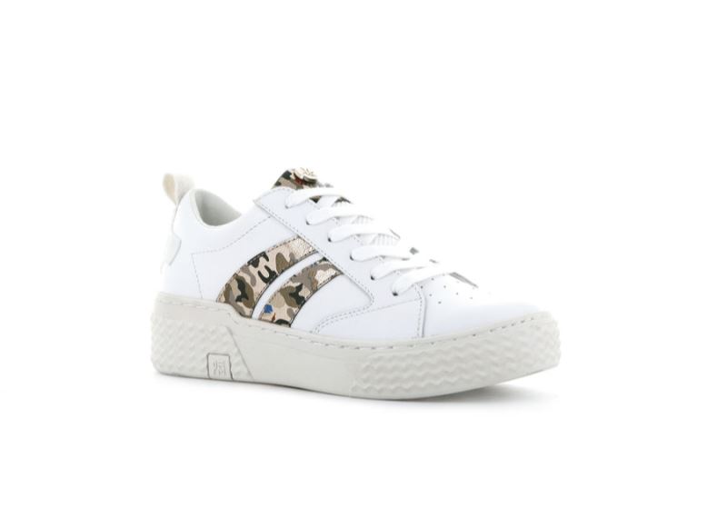 Palladium Ego 03 Lea Sneakers Dame Hvide Camo | DK-285991