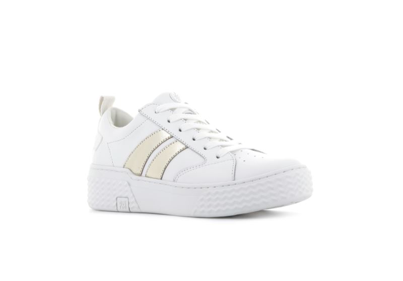 Palladium Ego 03 Lea Sneakers Dame Hvide Guld | DK-464644