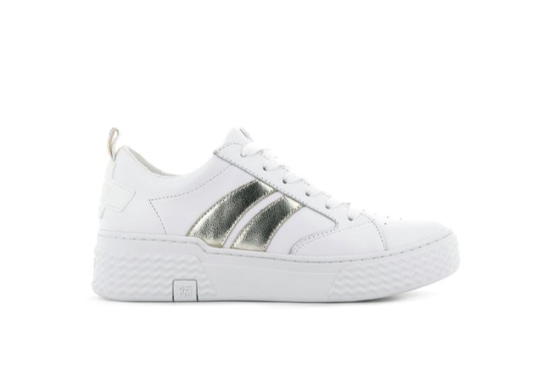 Palladium Ego 03 Lea Sneakers Dame Hvide Guld | DK-464644