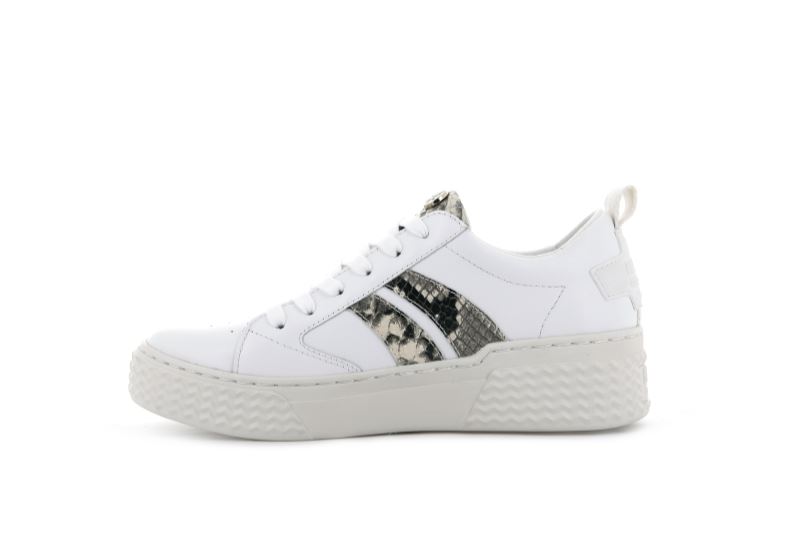 Palladium Ego 03 Lea Sneakers Dame Hvide Slangeprint | DK-542206