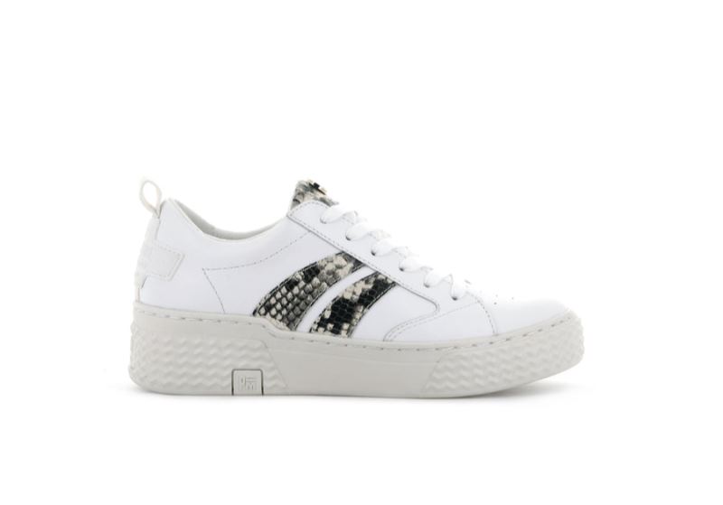 Palladium Ego 03 Lea Sneakers Dame Hvide Slangeprint | DK-542206