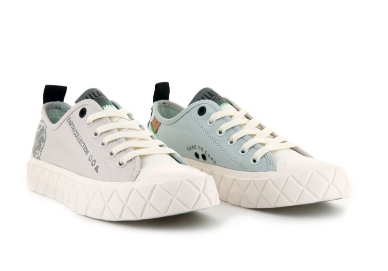 Palladium Lave Palla Ace Organic Metro Sneakers Dame Hvide Grå | DK-000543