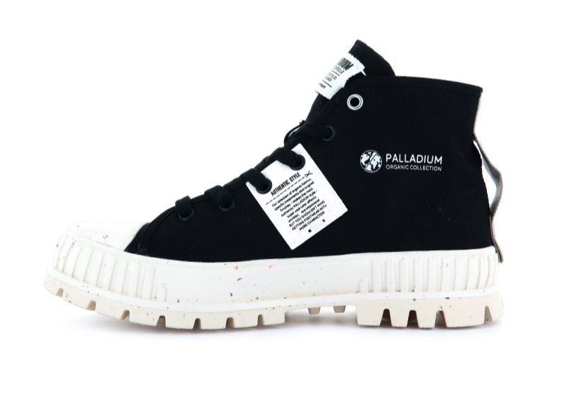 Palladium Mid Pallashock Mid Organic Sneakers Herre Sort | DK-198951