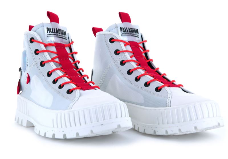 Palladium Mid Pallashock Mid Ticket To Earth Sneakers Dame Hvide | DK-067681