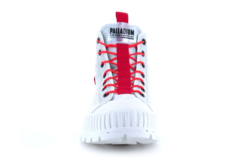 Palladium Mid Pallashock Mid Ticket To Earth Sneakers Herre Hvide | DK-759976