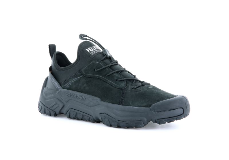 Palladium Off-grid Lo Læder Sneakers Herre Sort Sort | DK-342188