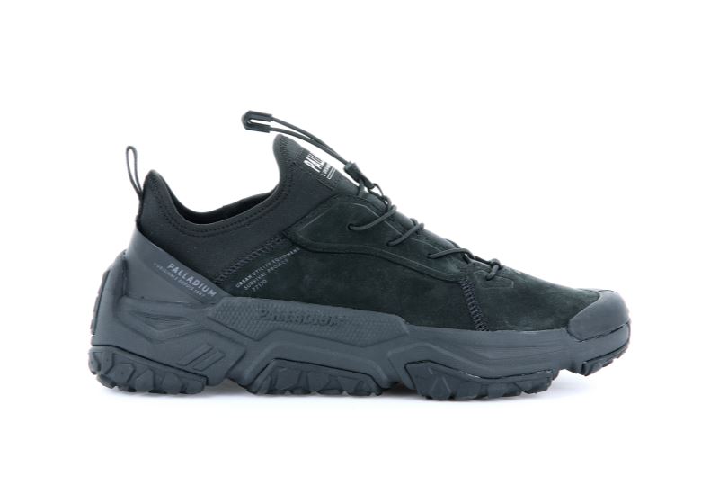 Palladium Off-grid Lo Læder Sneakers Herre Sort Sort | DK-342188