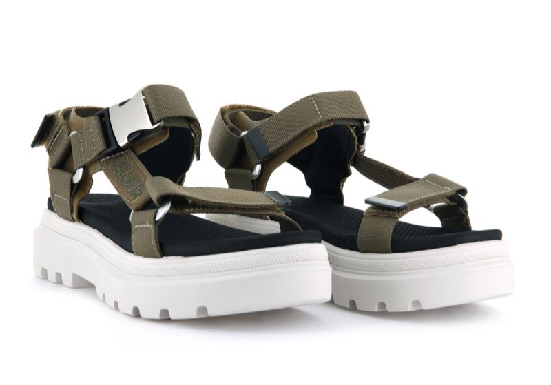 Palladium Pallacruise Páskové Sandaler Dame Olivengrøn | DK-306428