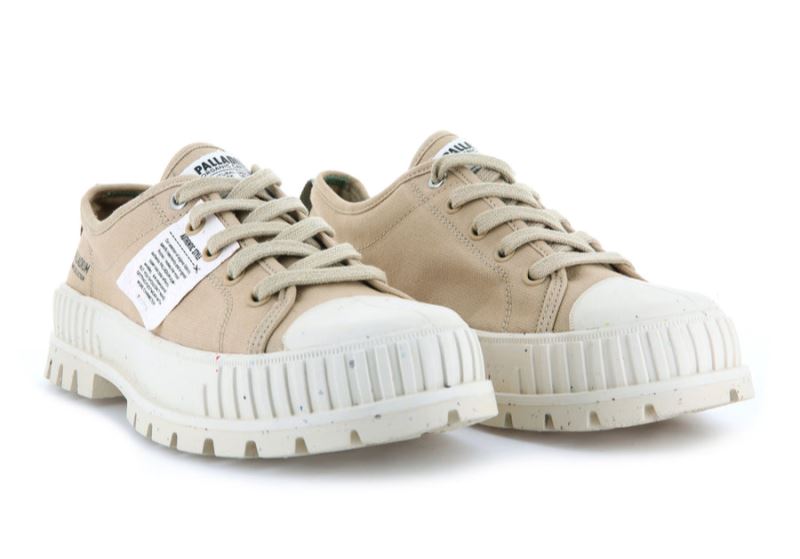 Palladium Pallashock Lo Organic Platform Sko Dame Brune | DK-019241