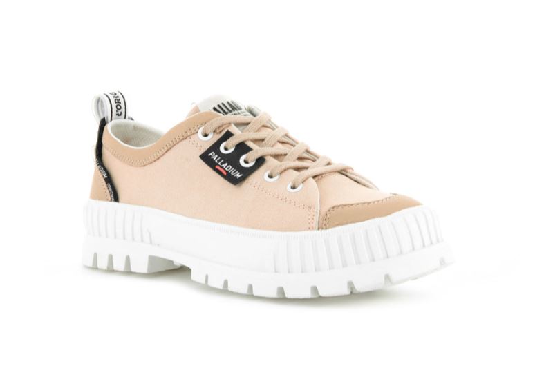 Palladium Pallashock Low Mtp Platform Sko Dame Beige | DK-910398