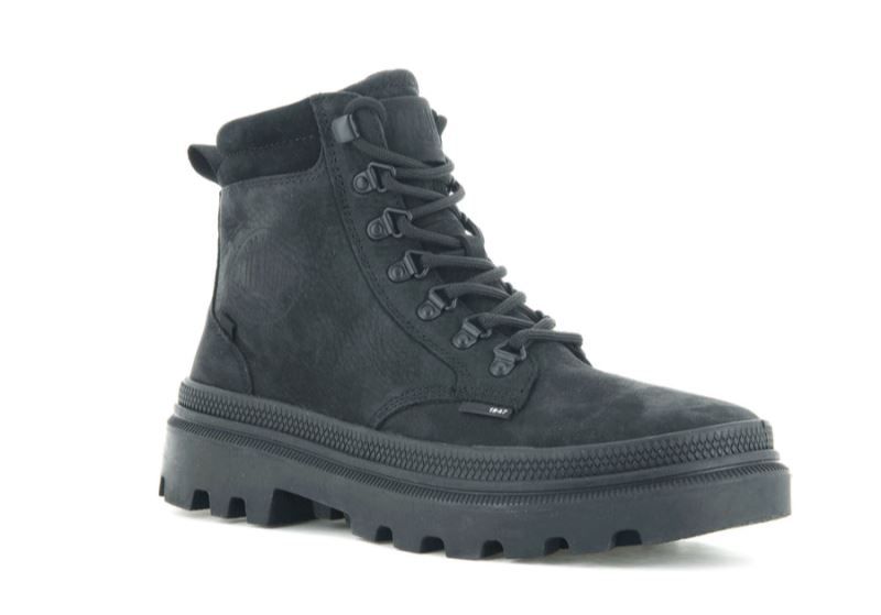 Palladium Pallatrooper Hiker Nubuck Vandrestøvler Dame Sort Sort | DK-574031