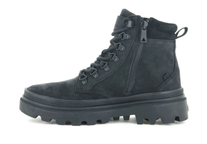 Palladium Pallatrooper Hiker Nubuck Vandrestøvler Dame Sort Sort | DK-574031