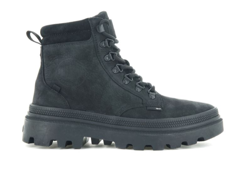 Palladium Pallatrooper Hiker Nubuck Vandrestøvler Dame Sort Sort | DK-574031