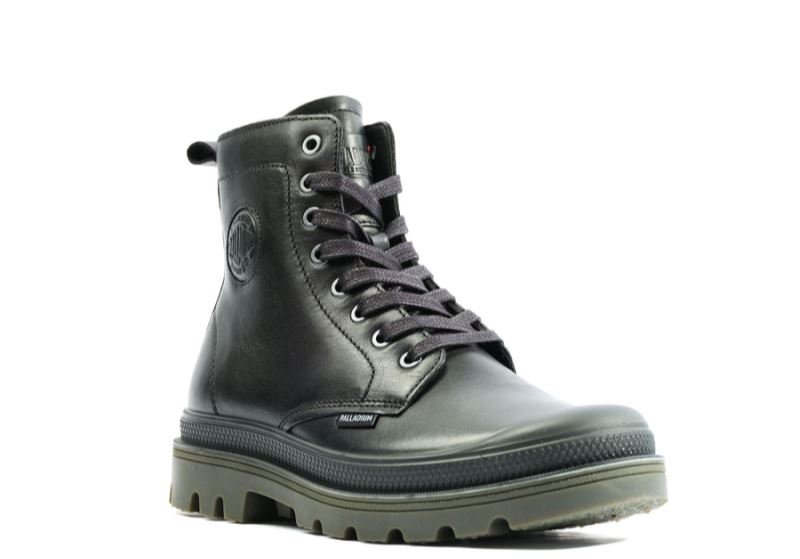 Palladium Pampa Atelier Hi Læder Læderstøvler Dame Sort | DK-600611