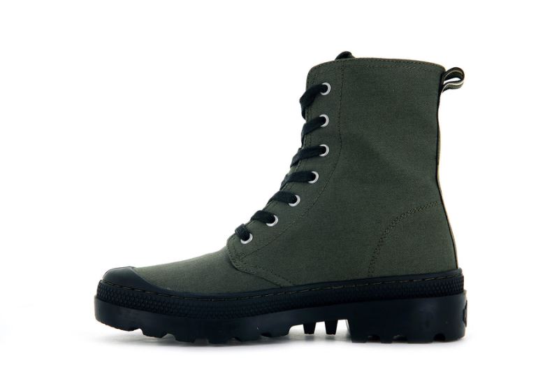 Palladium Pampa Avenue Supply Ikks Hi Boots Dame Mørkegrøn | DK-131041