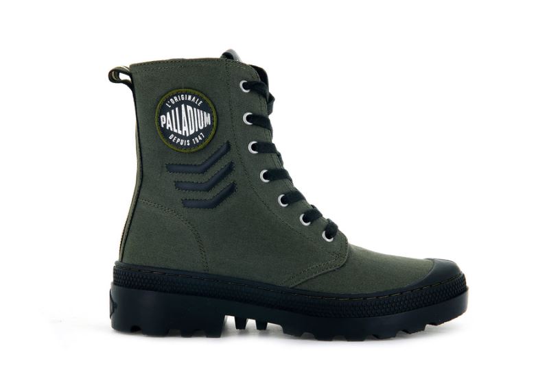 Palladium Pampa Avenue Supply Ikks Hi Boots Dame Mørkegrøn | DK-131041