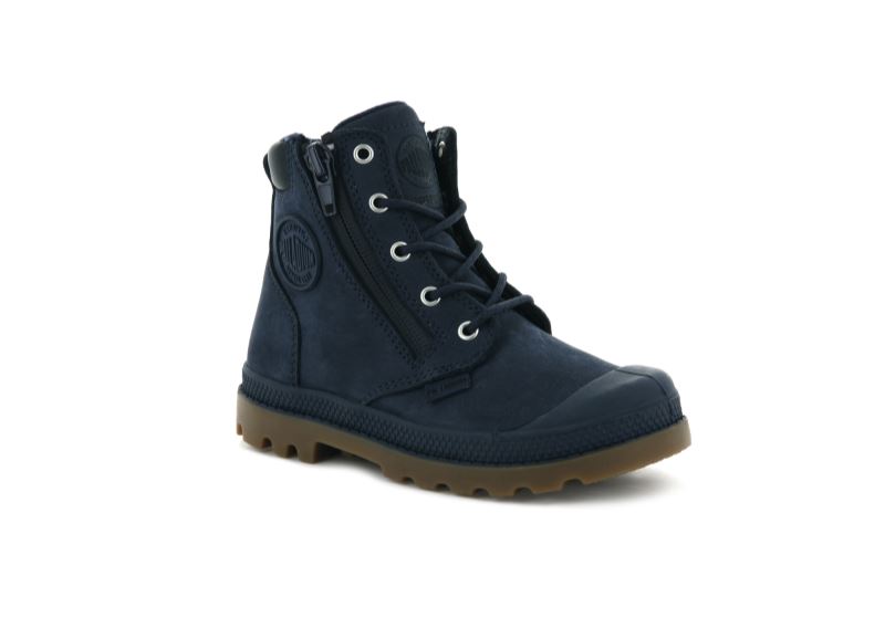 Palladium Pampa Hi Cuff Vandtætte Vandtætte Støvler Børn Indigo | DK-441884