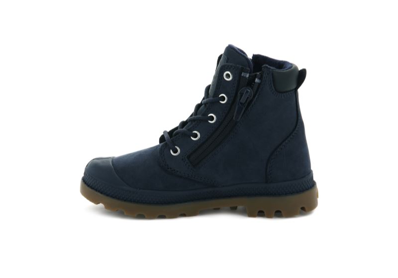 Palladium Pampa Hi Cuff Vandtætte Vandtætte Støvler Børn Indigo | DK-441884