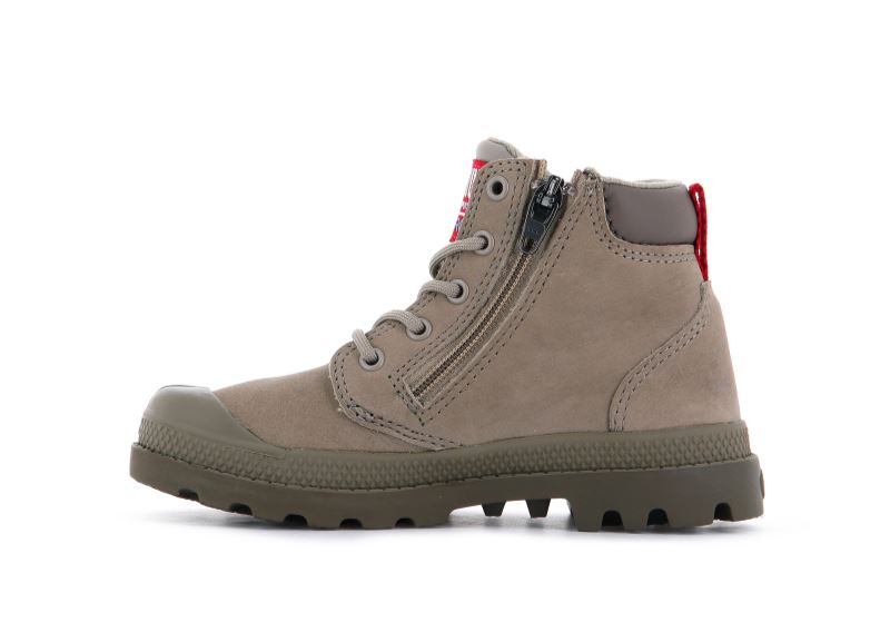 Palladium Pampa Hi Cuff Wp Oz Vinterstøvler Børn Lysebrune | DK-104058