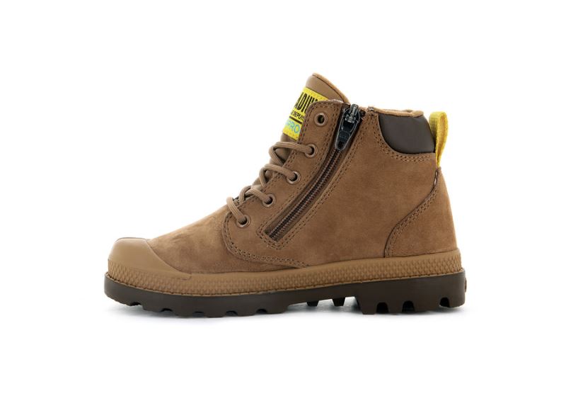 Palladium Pampa Hi Cuff Wp Oz Vinterstøvler Børn Brune | DK-760440