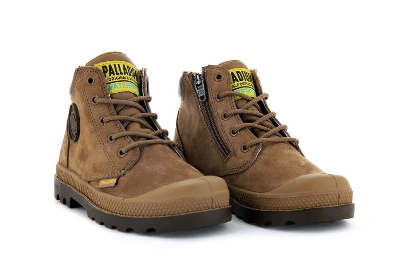 Palladium Pampa Hi Cuff Wp Oz Vinterstøvler Børn Brune | DK-760440