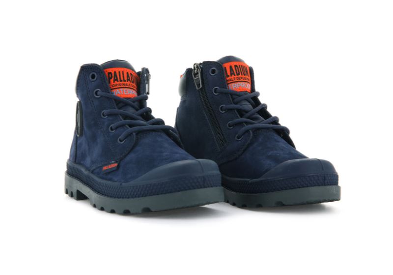 Palladium Pampa Hi Cuff Wp Oz Vinterstøvler Børn Indigo | DK-952409