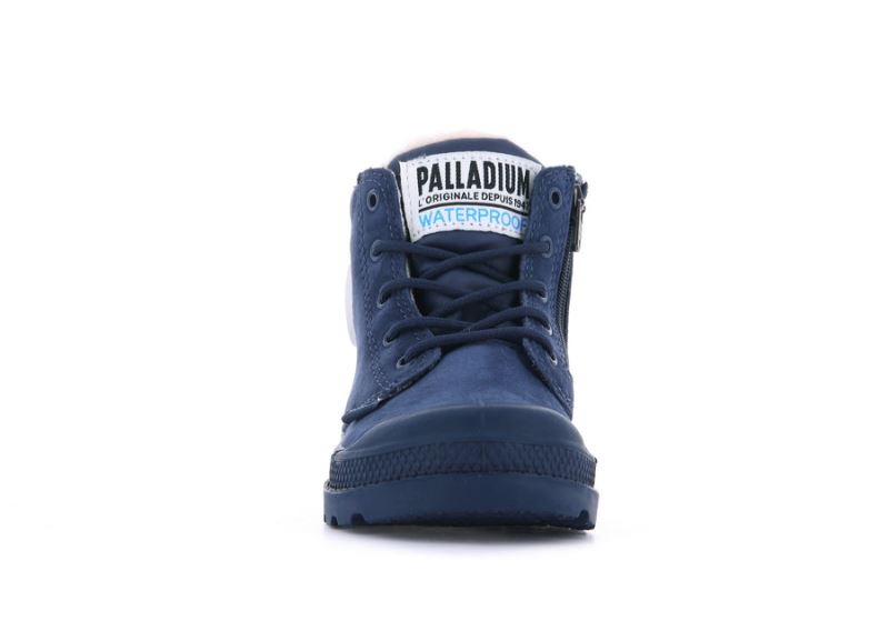 Palladium Pampa Hi Cuff Wps Oz Vinterstøvler Børn Indigo | DK-311416