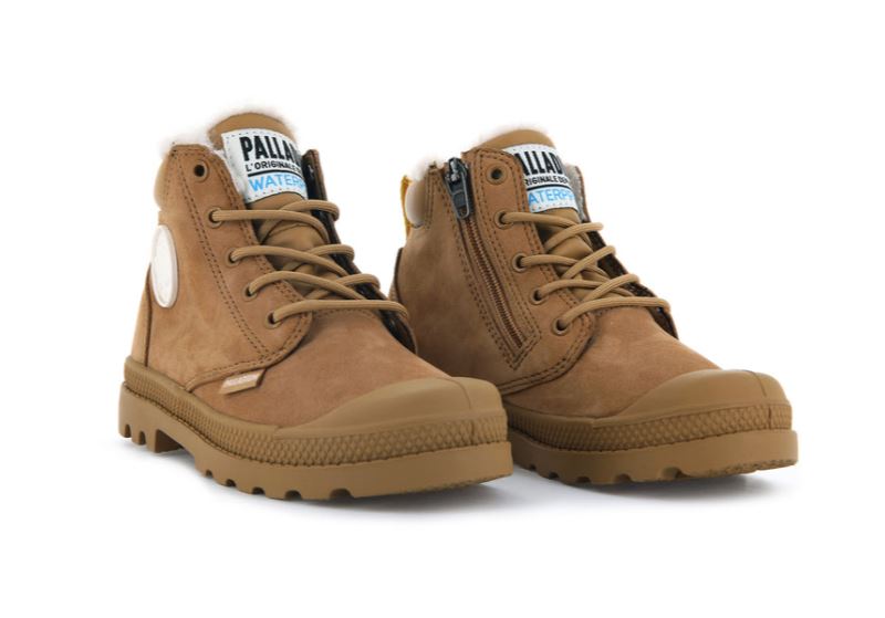 Palladium Pampa Hi Cuff Wps Oz Vinterstøvler Børn Brune | DK-544111