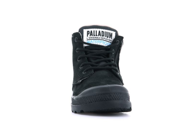 Palladium Pampa Hi Cuff Wps Oz Vinterstøvler Børn Sort Sort | DK-847205