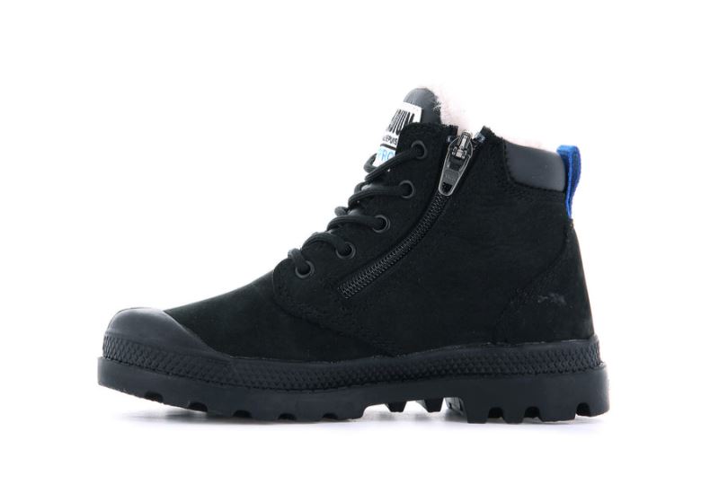 Palladium Pampa Hi Cuff Wps Oz Vinterstøvler Børn Sort Sort | DK-847205