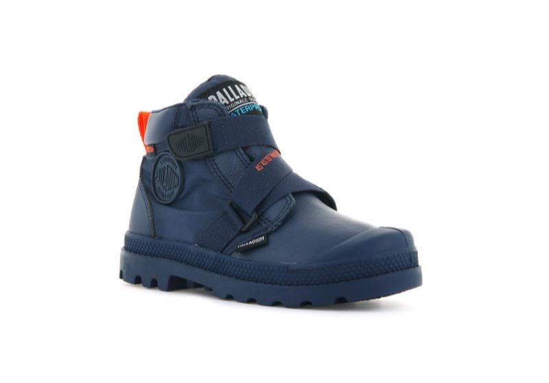 Palladium Pampa Hi Cuffstr Wp+ Støvler Børn Indigo | DK-279558