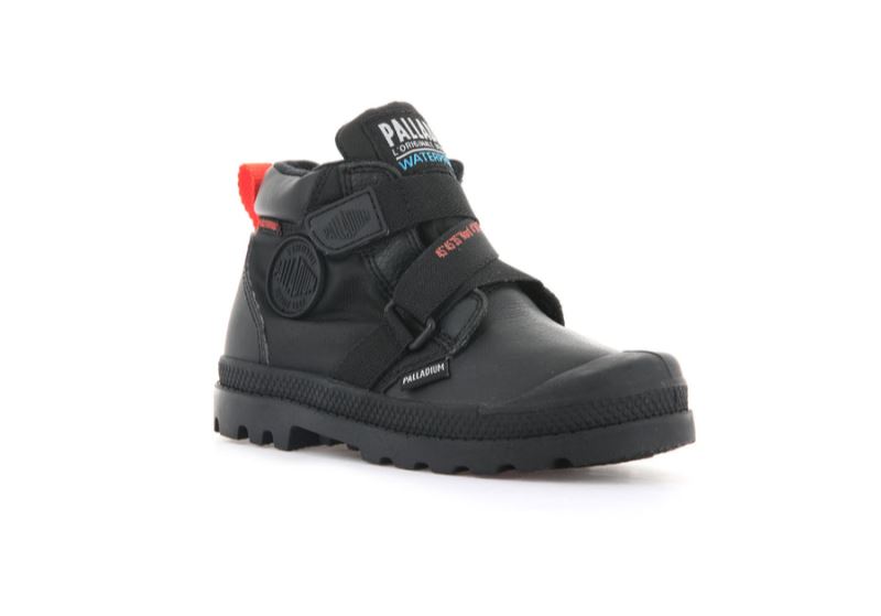 Palladium Pampa Hi Cuffstr Wp+ Støvler Børn Sort Sort | DK-782696