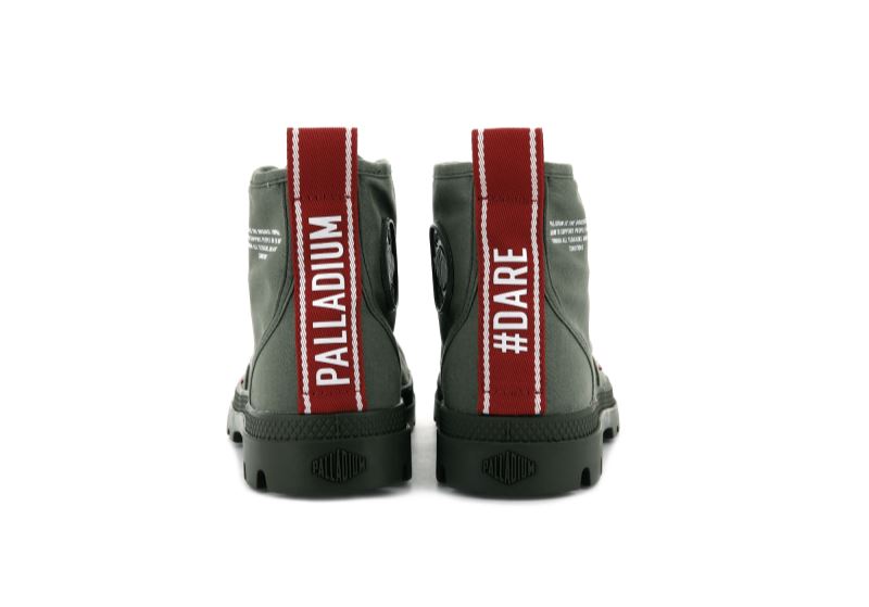 Palladium Pampa Hi Dare Vandrestøvler Dame Mørkeolivengrøn | DK-703399