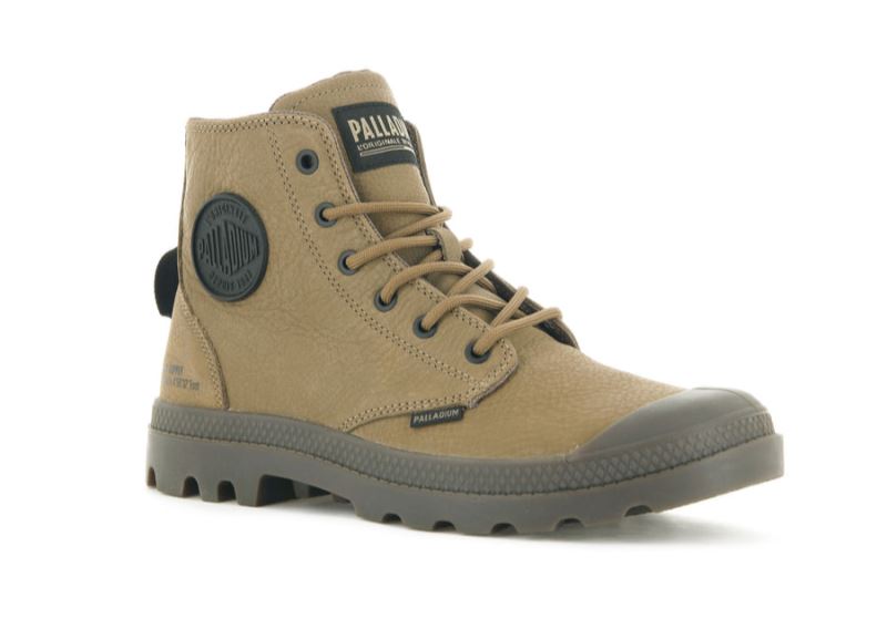 Palladium Pampa Hi Supply Læder Læderstøvler Dame Brune | DK-200905