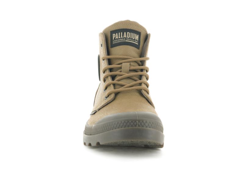 Palladium Pampa Hi Supply Læder Læderstøvler Dame Brune | DK-200905