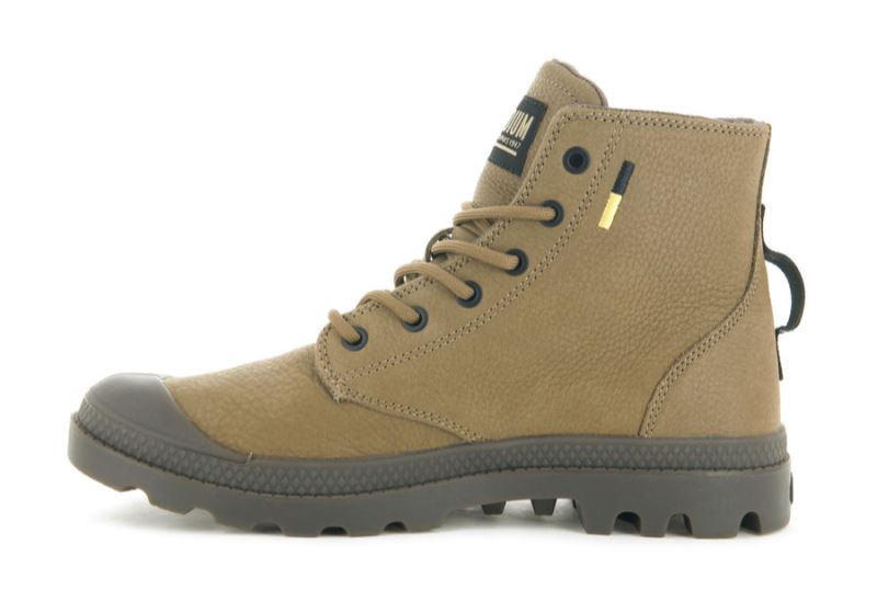 Palladium Pampa Hi Supply Læder Læderstøvler Dame Brune | DK-200905