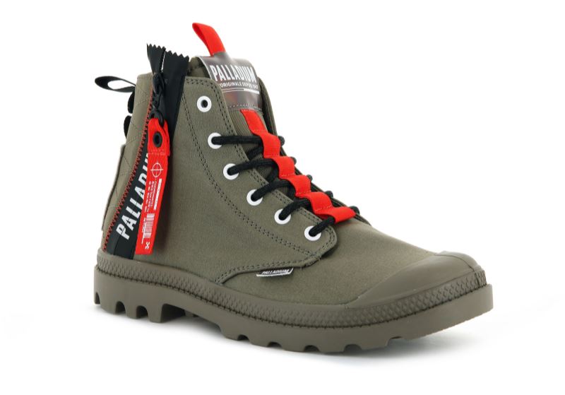 Palladium Pampa Hi Ticket To Earth Støvler Dame Grøn | DK-400687