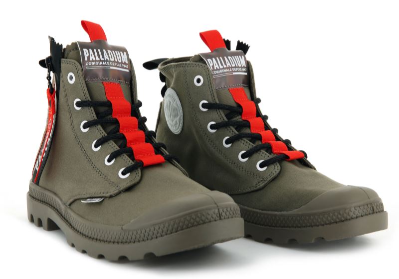 Palladium Pampa Hi Ticket To Earth Støvler Dame Grøn | DK-400687