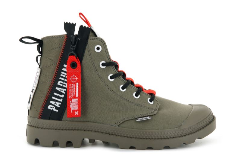 Palladium Pampa Hi Ticket To Earth Støvler Dame Grøn | DK-400687