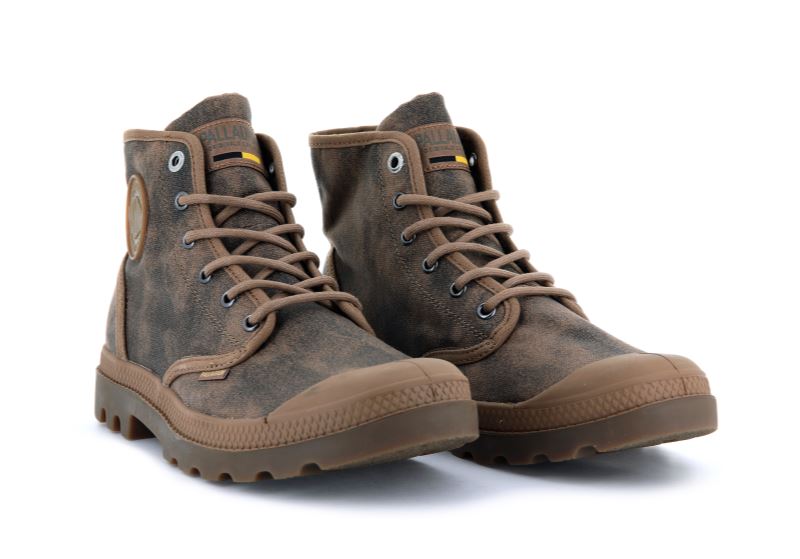 Palladium Pampa Hi Wax Støvler Herre Brune | DK-419292