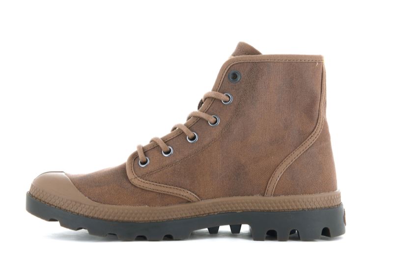 Palladium Pampa Hi Wax Støvler Herre Mørkebrune | DK-072754