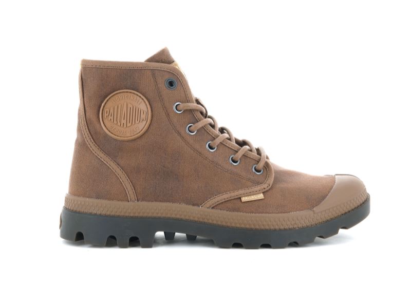 Palladium Pampa Hi Wax Støvler Herre Mørkebrune | DK-072754