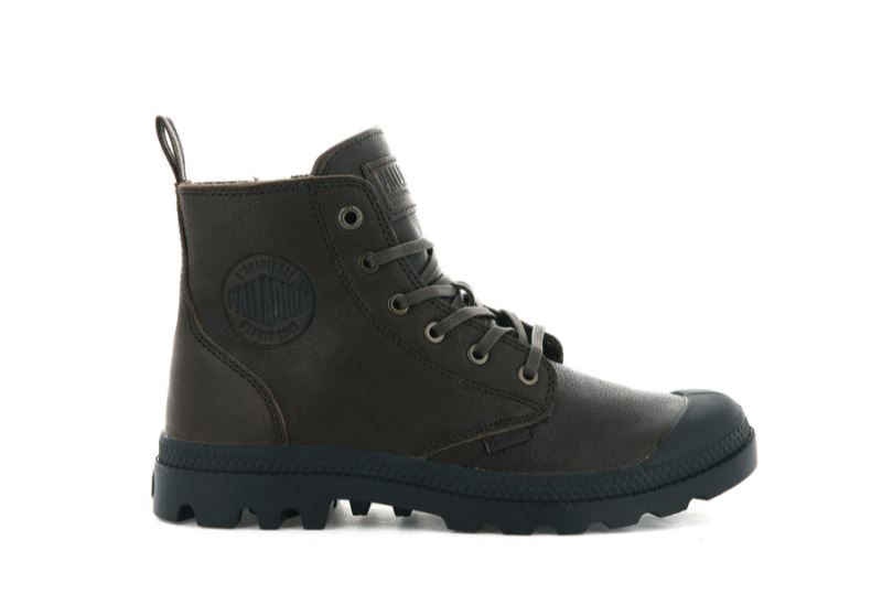 Palladium Pampa Hi Zip Lth Ess Støvler Dame Sort | DK-414060