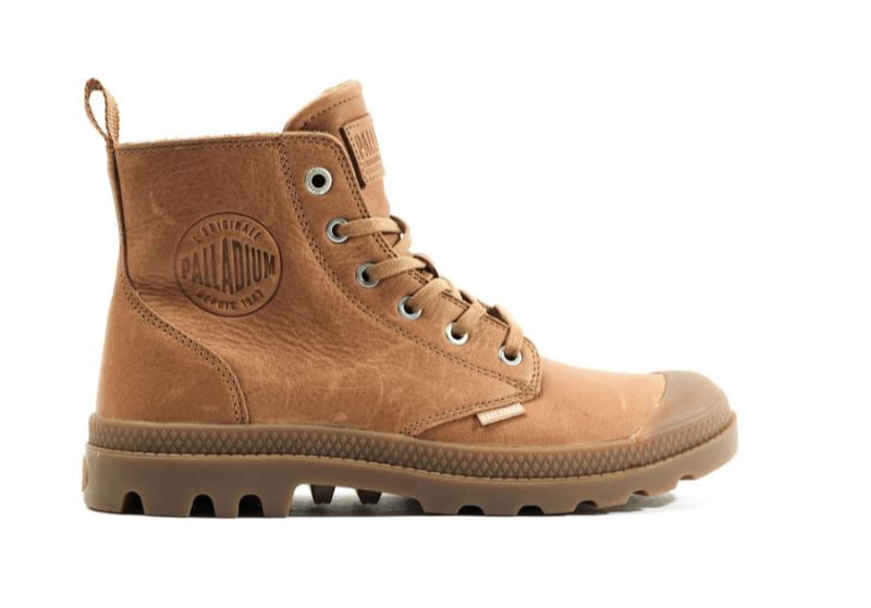 Palladium Pampa Hi Zip Lth Ess Støvler Dame Brune | DK-418180