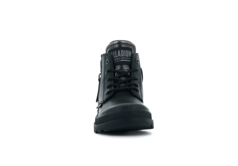 Palladium Pampa Hi Zip Rock Støvler Børn Sort | DK-915626