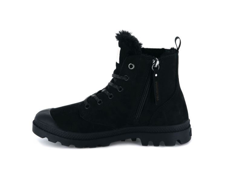 Palladium Pampa Hi Zip Wl Vinterstøvler Dame Sort Sort | DK-342307