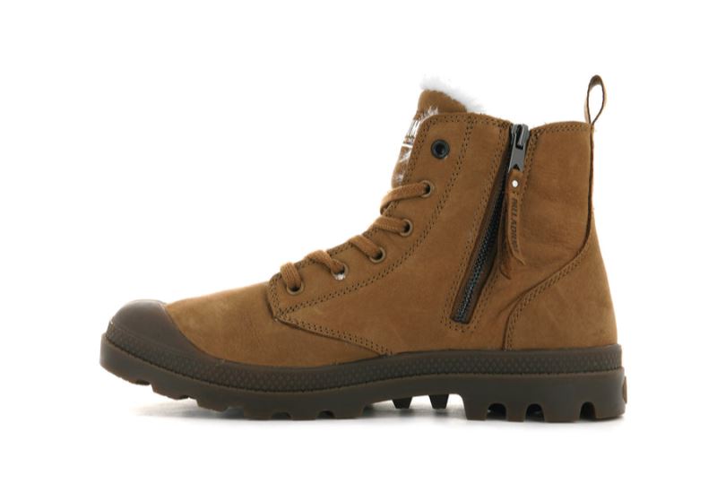 Palladium Pampa Hi Zip Wl Vinterstøvler Herre Brune | DK-671599