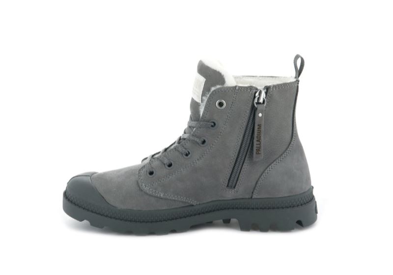 Palladium Pampa Hi Zip Wl Vinterstøvler Dame Mørkegrå | DK-878234